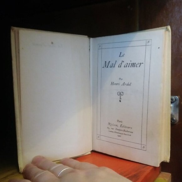 Le Mal D'aimer Henri Ardel Nelson Éditeurs Paris Livre Français Antique 1927 - Picture 5 of 8